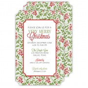 Christmas Invitations, Holiday Border, Roseanne Beck
